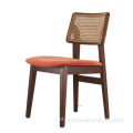 Cadeira de restaurante estofada de madeira sólida moderna de madeira sólida